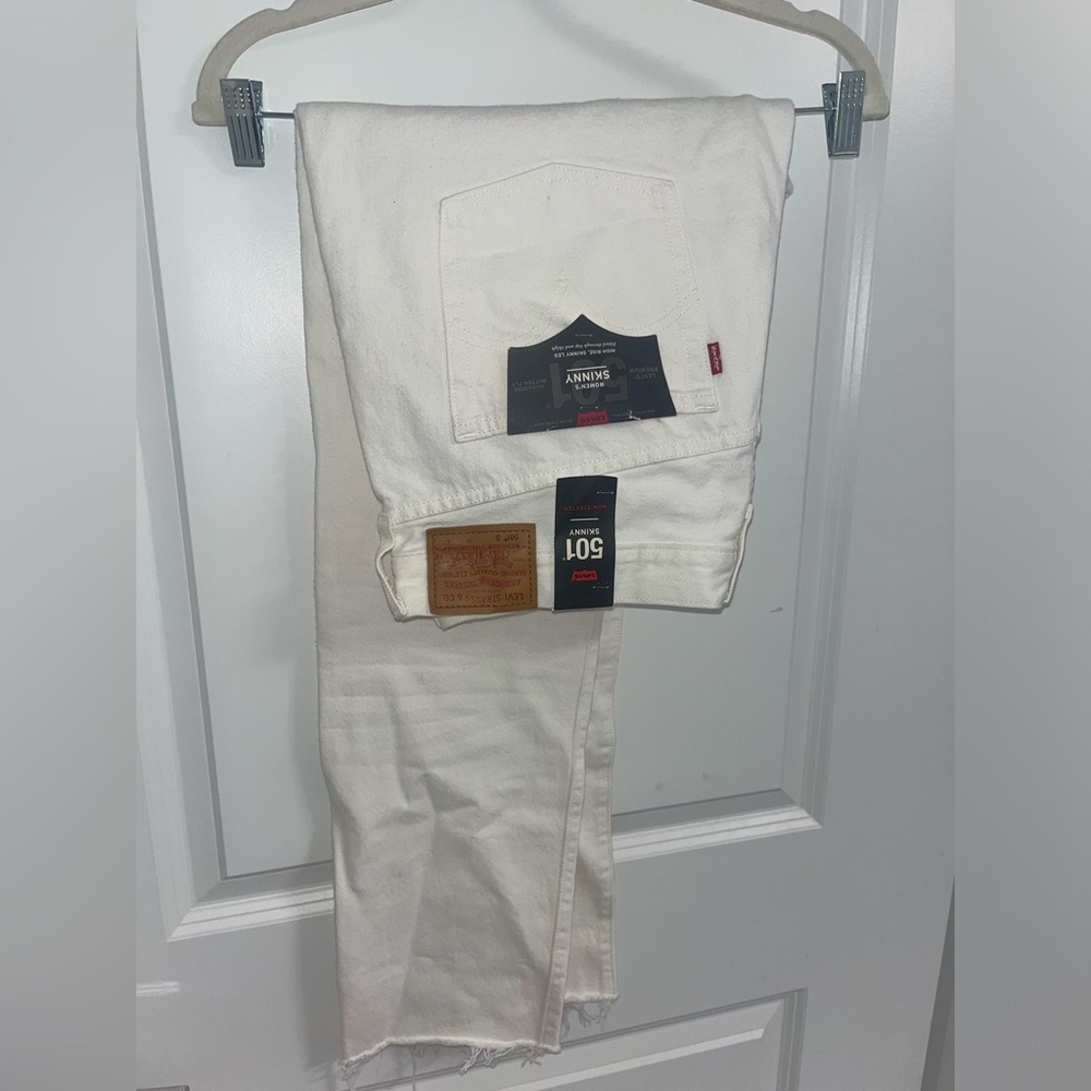 Levi’s 501 White Skinny Jeans